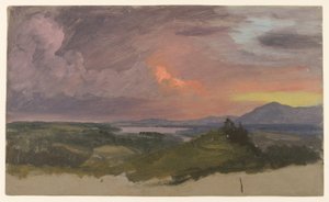 Zachód słońca w dolinie Hudson autorstwa Frederic Edwin Church