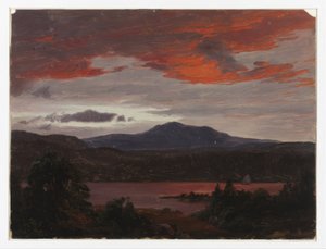 Staw Turner ze szczytami Pomola i Baxter, Maine autorstwa Frederic Edwin Church