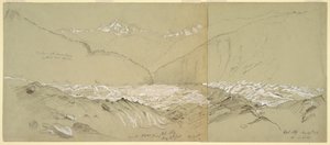 Lodowiec Upper Aletsch z Wielkim Fusshorn autorstwa Frederic Edwin Church
