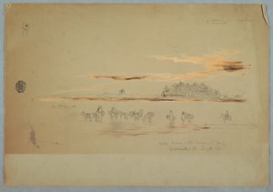 Nośniki wody na Magdalenie (Zatoka), Barranquilla, Republika Nueva Grenada, obecnie Kolumbia autorstwa Frederic Edwin Church
