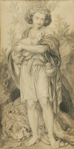 Siostra Pomoc (ołówek na papierze) autorstwa Frederic James Shields