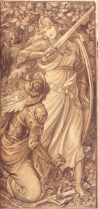 The Victor (akwarela i biel ołowiowa, podkreślenie na papierze)