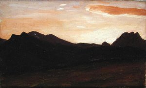 Krajobraz ze wzgórzami (olej na płótnie) autorstwa Frederic Leighton