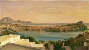 Lindos, Rodos, ok. 1867 (olej na płótnie) autorstwa Frederic Leighton