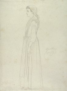 Marietta, Capri, 1859 (grafit na papierze) autorstwa Frederic Leighton