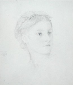 Portret May Sartoris (1845-1925) 1854 (ołówek na papierze) autorstwa Frederic Leighton