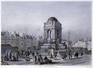 Fontaine des Innocents - w „Paryżu en 1832” autorstwa Martens
