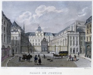 Pałac Sprawiedliwości - w „”Paryżu w 1832” autorstwa Martens