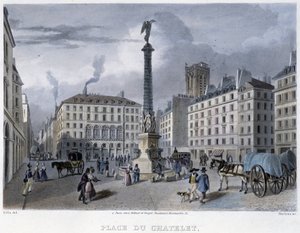 Place du Chatelet - w „”Paryżu w 1832” autorstwa Martens
