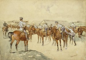 Wezwanie do broni autorstwa Frederic Remington
