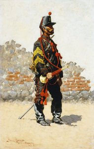 Trębacz kawalerii, 1889 autorstwa Frederic Remington