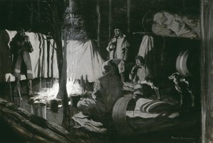 Pierwszy i najlepszy obóz podróży, 1895 autorstwa Frederic Remington