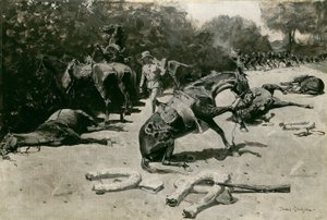 Jak konie zginęły za swój kraj w Santiago, 1899. autorstwa Frederic Remington