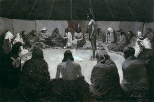 Powiem białemu człowiekowi autorstwa Frederic Remington