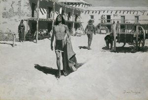 Nic tylko radosne spojrzenia podążały za nietoperzem autorstwa Frederic Remington
