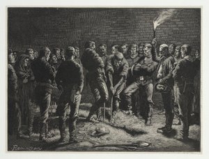 Kampania Apaczów - pochówek ludzi Hatfieldów, z Harpers Weekly, pub. 1886 autorstwa Frederic Remington