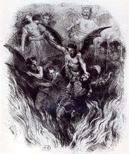 Ilustracja do partytury orkiestrowej „La Damnation de Faust” (1846) Hectora Berlioza (1803-69) 1854