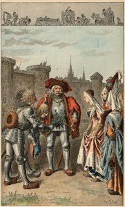 Popularna piosenka: „To była Anna z Bretanii”. Królowa Francji Anna Bretanii (1477-1514), przybywająca do Rennes, otrzymuje bukiet werbeny. Ilustracja Frederica Theodore