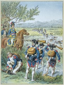 Druga bitwa pod Zurychem – przejście Lintz w 1799 przez wojska Massena autorstwa Frederic Theodore Lix