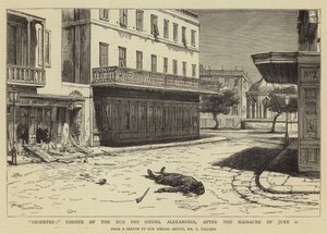 Opuszczony, róg Rue des Soeurs, Aleksandria, po masakrze z 11 czerwca