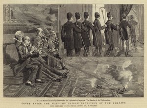 Egipt po wojnie, Bairam Recepcja Khedive autorstwa Frederic Villiers