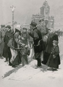 Uliczny sprzedawca solonych śledzi autorstwa Frederic de Haenen