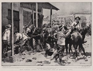 Burski humor, Atak na sklep szambelana w Newcastle, Natal autorstwa Frederic de Haenen