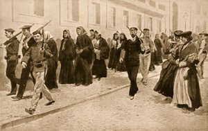 Zakonnice pod ochroną republikanów podczas rewolucji 1910 w Portugalii autorstwa Frederic de Haenen