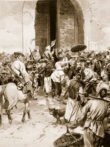 Rewolucja chińska, 1911, ilustracja z „Historia Narodów Hutchinsonów”, c.1920 autorstwa Frederic de Haenen