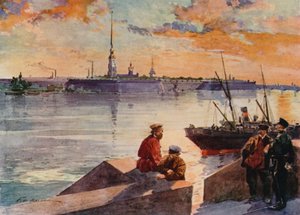 Nabrzeże pałacowe Newy autorstwa Frederic de Haenen