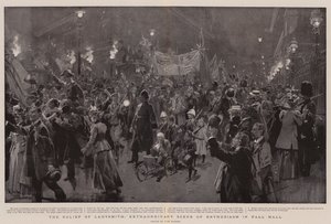 Ulga Ladysmith, Nadzwyczajna Scena Entuzjazmu w Pall Mall autorstwa Frederic de Haenen