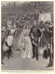 Para królewska wkraczająca do Groote Kerke w Hadze autorstwa Frederic de Haenen