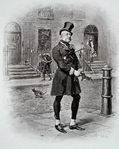 Pan Micawber, z „David Copperfield” Charlesa Dickensa napisany w latach 1849-50 autorstwa Frederick (after) Barnard