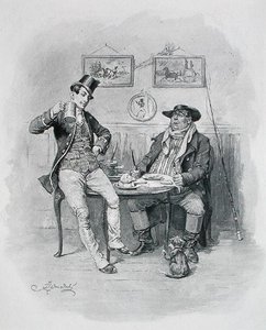 The Two Wellers, z „The Pickwick Papers” Charlesa Dickensa napisanej w 1837 r. autorstwa Frederick (after) Barnard