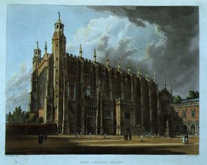 Kaplica Eton College, z „Historii Eton College”, część „Historii kolegiów”, rytowana przez Josepha Constantine
