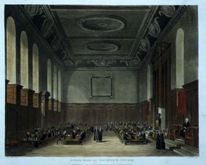 Sala szkolna Winchester College, z „Historii Winchester College”, część „Historii kolegiów”, sztychowana przez Josepha Constantine