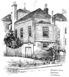 Dom George Romneys, Hampstead, Londyn, 1912 r. autorstwa Frederick Adcock