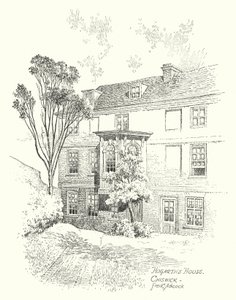 Dom Hogartha, Chiswick (litografia) autorstwa Frederick Adcock