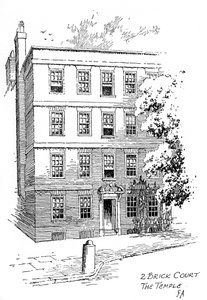 Dom Olivera Goldsmiths, 2 Brick Court, Temple, Londyn, 1912 autorstwa Frederick Adcock