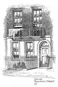Dom Percy Bysshe Shelleys, Marchmont Street, Bloomsbury, Londyn, 1912