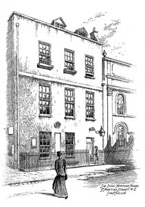 Sir Isaac Newtons House, St Martins Street, Londyn, 1912.