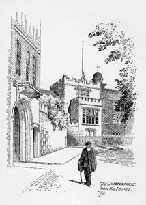 Charterhouse od strony placu, Londyn, 1912. autorstwa Frederick Adcock
