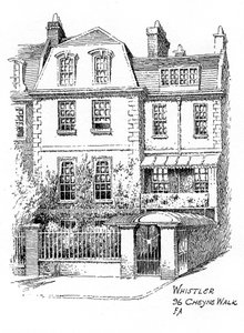 Dom Whistlerów, 96 Cheyne Walk, Chelsea, Londyn, 1912