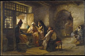 Ciekawa gra, 1881 autorstwa Frederick Arthur Bridgman