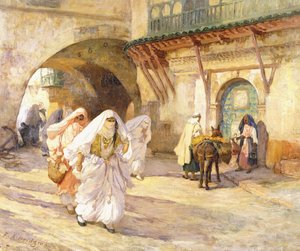 Arabki na ulicy, autorstwa Frederick Arthur Bridgman