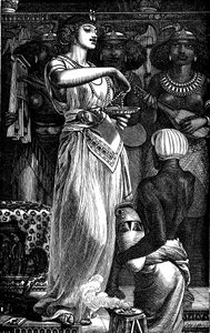 Kleopatra VII 69-30 pne, Królowa Egiptu, rozpuszczająca perły w winie, 1866
