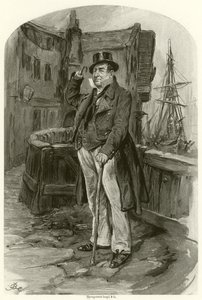 Kapitan Cuttle (wklęsłodruk) autorstwa Frederick Barnard