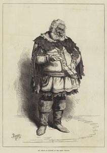Pan Phelps jako Falstaff, w Gaiety Theatre autorstwa Frederick Barnard