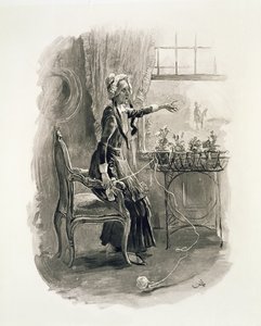 Pani Betsy Trotwood, z książki „Charles Dickens: A Gossip about his Life”, autorstwa Thomasa Archera, opublikowanej ok. 1894 r. autorstwa Frederick Barnard