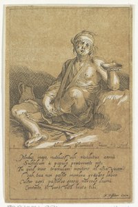 Okaleczony żebrak z miską Małe figurki (tytuł serii) autorstwa Frederick Bloemaert